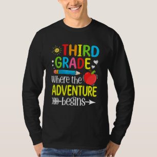 3rd Grade Where The Adventure Begins Third Student T-Shirt