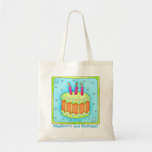3rd Happy Birthday Cake Name Personalised Gift Bag