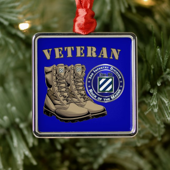 3rd ID Infantry Division Christmas Metal Tree Decoration (Tree)