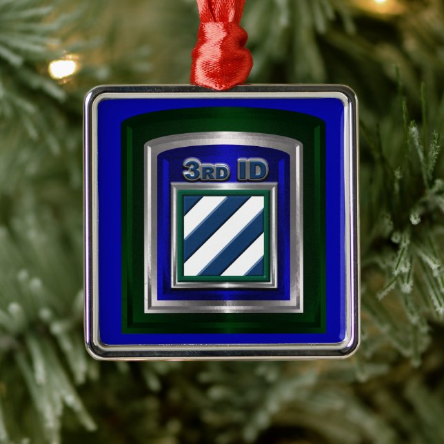 3rd ID Infantry Division Christmas Metal Tree Decoration (Tree)