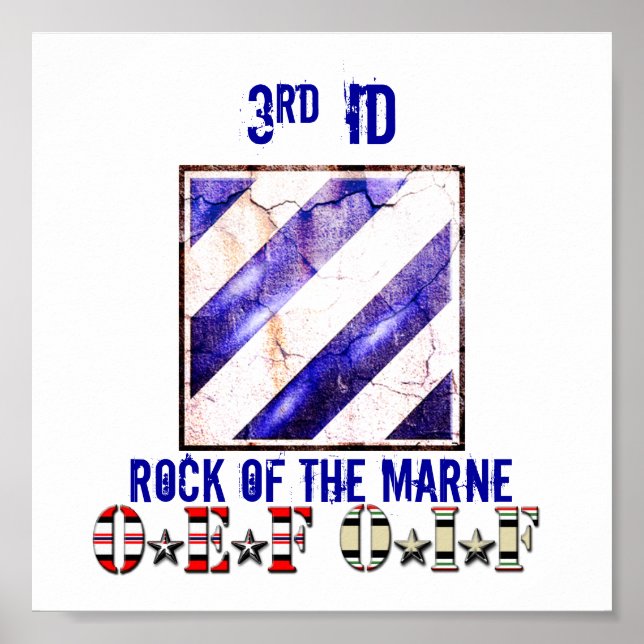 3RD ID ROCK OF THE MARNE OEF OIF POSTER (Front)