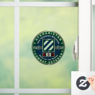 3rd Infantry Division Afghanistan Veteran Window Cling