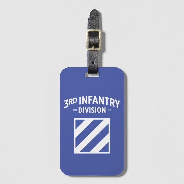 3rd Infantry Division Badge Luggage Tag (Front Vertical)