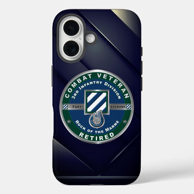 3rd Infantry Division Retired Case-Mate iPhone Case (Back)