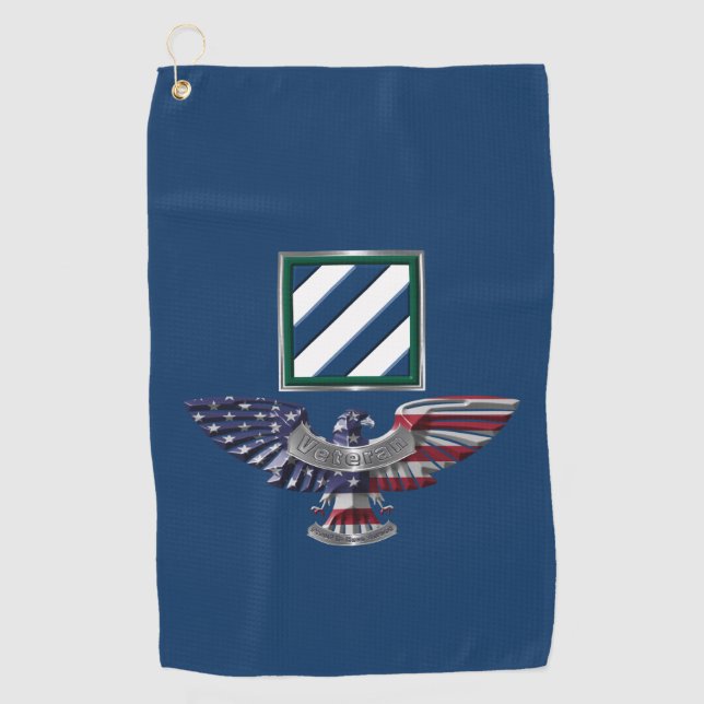 3rd Infantry Division “Rock of the Marne” Eagle Golf Towel (Front)
