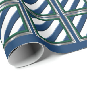 3rd Infantry Division Silver Framed Patch Wrapping Paper