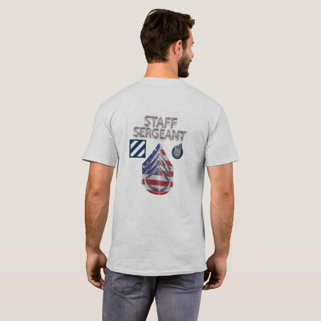 3rd Infantry Division Staff Sergeant T-Shirt (Back Full)