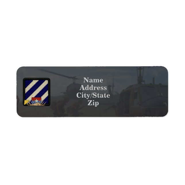 3rd infantry division vietnam nam patch labels (Front)