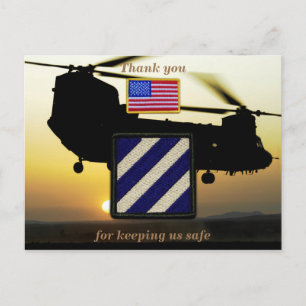 3rd infantry Fort Stewart veterans vets patch Postcard