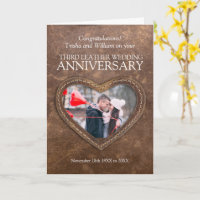 3rd leather wedding anniversary custom photo