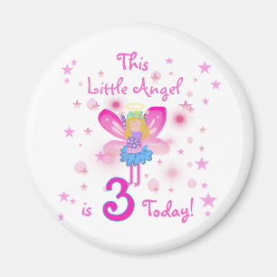 3rd Little Angel Birthday Tshirts and Gifts Magnet