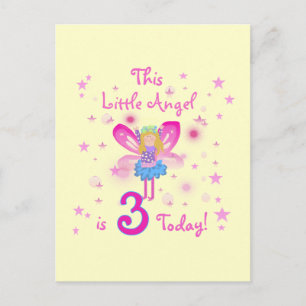3rd Little Angel Birthday Tshirts and Gifts Postcard