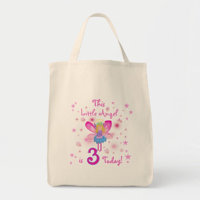3rd Little Angel Birthday Tshirts and Gifts Tote Bag (Front)