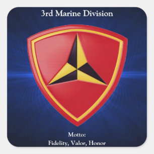 3rd Mar Div Square Sticker