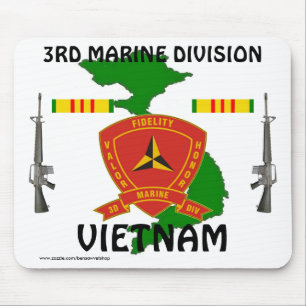 3rd Marine Div Vietnam Mousepad 1/wr