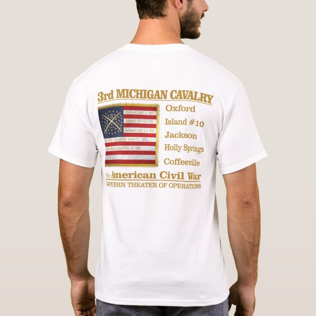 3rd Michigan Cavalry (BH) T-Shirt (Back)