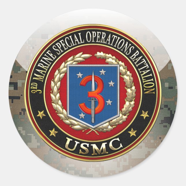 3rd MSOB [3D] Classic Round Sticker (Front)