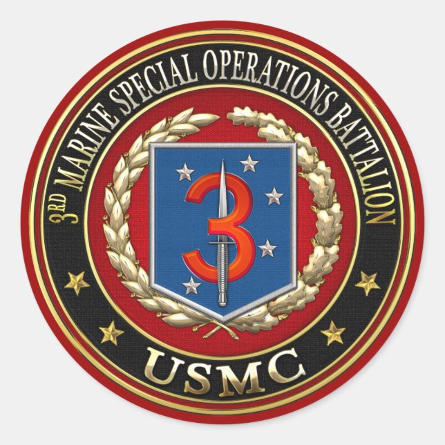 3rd MSOB [3D] Classic Round Sticker (Front)