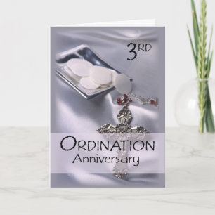 3rd Ordination Anniversary Congratulations Card