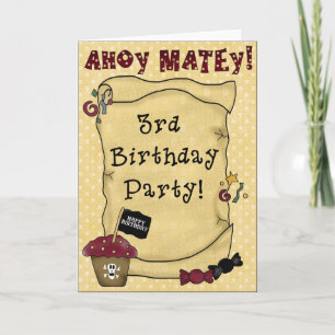 3rd Pirate Birthday Invitations