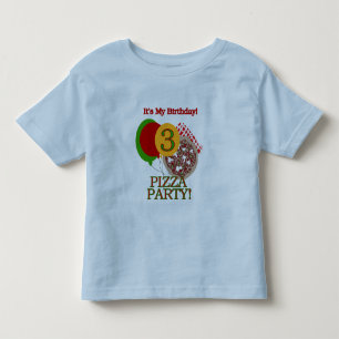 3rd Pizza Party Birthday Tshirts and Gifts