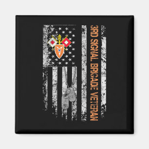 3rd Signal Brigade Veteran Vintage U.s Flag Vetera Magnet
