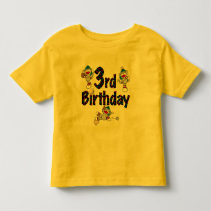 3rd Sock Monkey Baseball Birthday Toddler T-Shirt