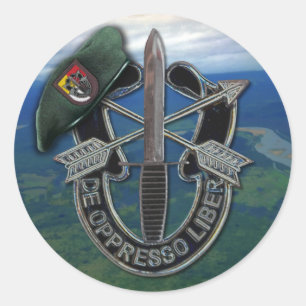 3rd Special forces Green Berets veterans vets Classic Round Sticker