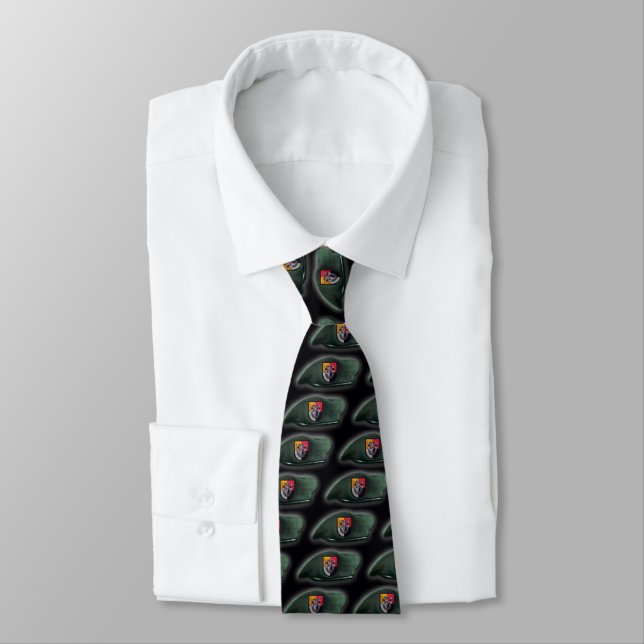 3rd Special Forces Group Green Berets SF SFG Tie (Tied)