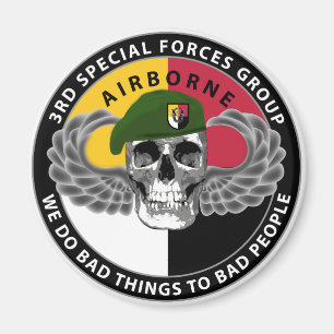 3rd Special Forces Group Skull Magnet