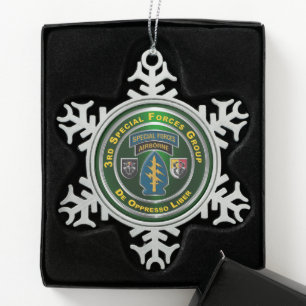3rd Special Operations Group Snowflake Pewter Christmas Ornament