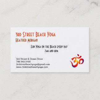 3rd Street Beach Yoga Business Card