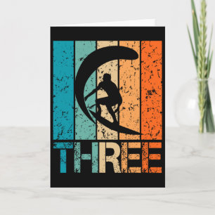 3rd Surfing Birthday 3 Year Old 3yr Boy Girl Birth Card