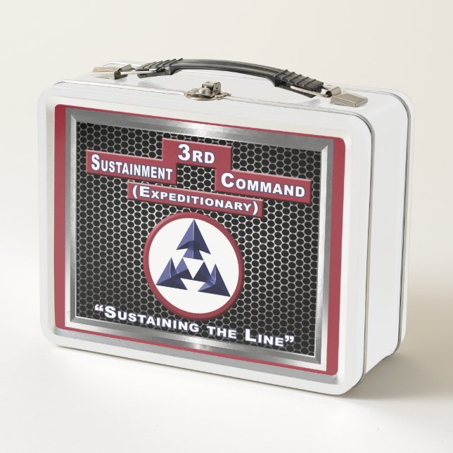 3rd Sustainment Command (Expeditionary) Metal Lunch Box (Front)