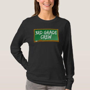 3rd Third Grade Crew Chalk Board Chalkboard T-Shirt