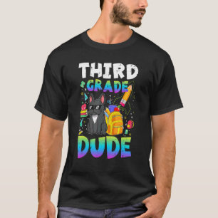 3rd Third Grade Dude  French Bulldog Back To Schoo T-Shirt