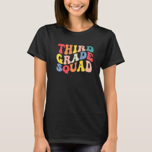 3rd Third Grade Squad Teacher Back To School Retro T-Shirt