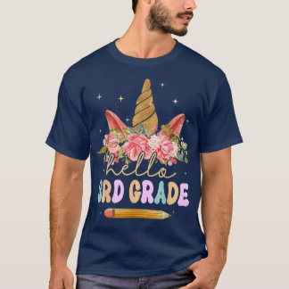 3rd Third Grade Unicorn First Day Of School Back T T-Shirt