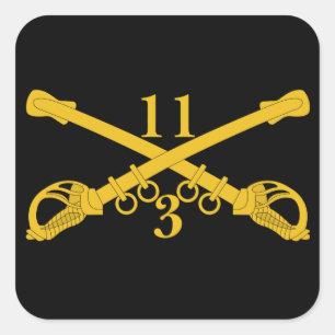 3rd Troop 11th Cavalry Regiment Square Sticker