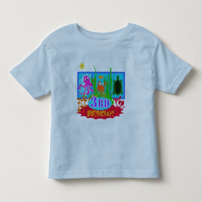 3rd Undersea Adventure Birthday Tshirts (Front)