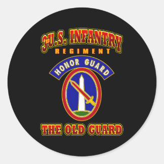 3Rd Us Infantry Regit Honour Guard The Old Guard Classic Round Sticker