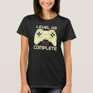 3rd Wedding Anniversary 3 Year Him Her Level 3 Com T-Shirt