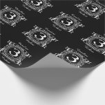 3rd wedding anniversary distressed crest wrapping paper<br><div class="desc">A design to celebrate your third year of marriage. This first wedding anniversary design has a distressed white crest,  with the text leather,  3 year ,  anniversary.  If you would like any help customising this design please contact me,  their is an ask this designer button,  just below this text.</div>