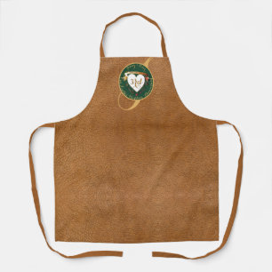 3rd Wedding Anniversary Leather Image Apron