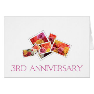  3rd  Wedding  Anniversary  Cards  Invitations Zazzle co uk 