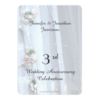 3 Year Anniversary  Cards  Invitations Zazzle co uk 