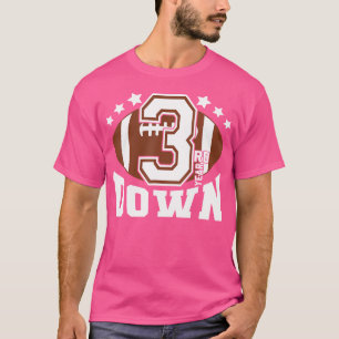 3Rd Year Down Football Birthday Boy Party 3 Year O T-Shirt