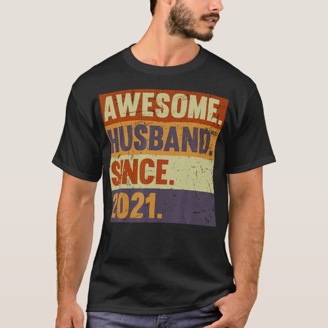3Rd Year Wedding Anniversary Epic Awesome Husband  T-Shirt (Front)