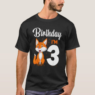 3th Birthday Fox  3 Years Old Boys And Girls Kids T-Shirt