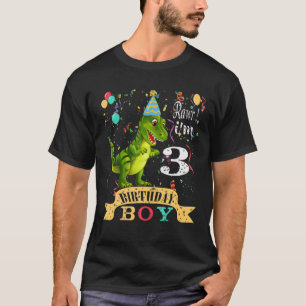 3th Birthday Gift Awesome Sine 2017 Dinosaur 3 Yea T-Shirt